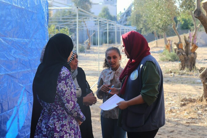 A safe camp in Gaza, built by women, for women